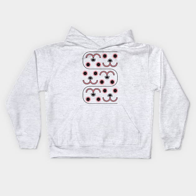 Cute animal face seamless pattern Kids Hoodie by Tuye Project